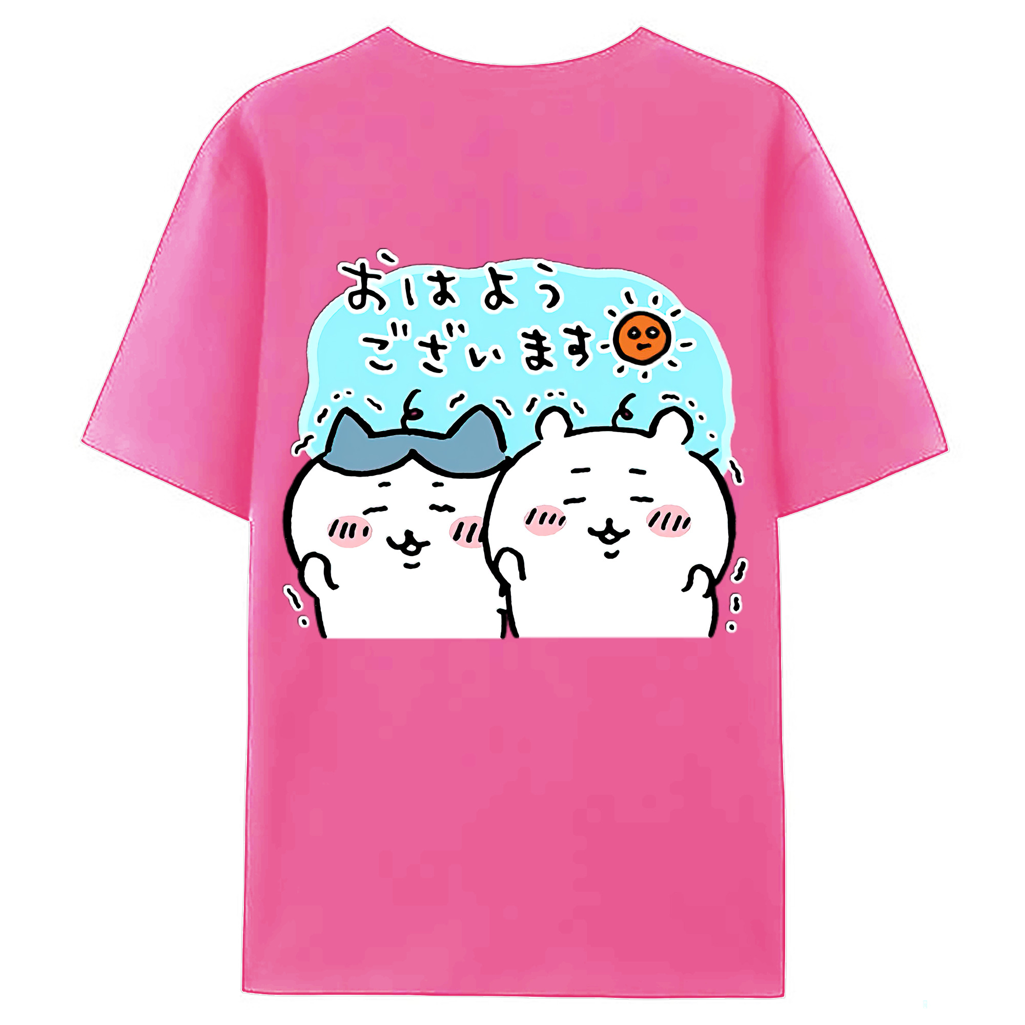 （画像用） ちいかわ ハチワレ Chii-kawa hachiware レディース半袖Tシャツ(バックプリント)